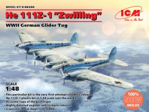 ICM 1:48 48260 He 111Z-1 Zwilling, WWII German Glider Tug