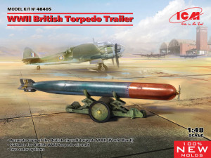 ICM 1:48 48405 WWII British Torpedo Trailer (100% new molds)