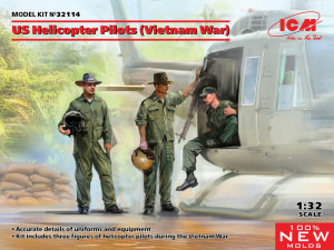 ICM 1:32 32114 US Helicopter Pilots (Vietnam War) (100% new molds)