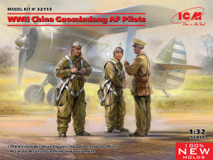ICM 1:32 32115 WWII China Guomindang AF Pilots (100% new molds)