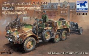 Bronco Models 1:35 CB35133 Krupp Protze Kfz.69 L 2 H 143 with 3.7cm Pak 36 (Early version)