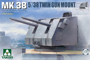Takom 1:35 TAK2146 MK.38 5''/38 TWIN GUN MOUNT (Metal barrel)