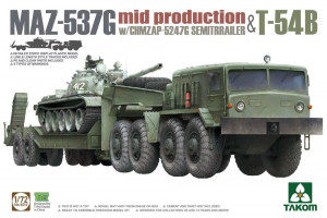 Takom 1:72 TAK5013 MAZ-537G  w/ChMZAP-5247G   Semi-trailer mid production & T-54B