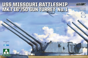 Takom 1:72 TAK5015 USS MISSOURI BATTLESHIP  MK.7 16''/50 GUN TURRET No.1