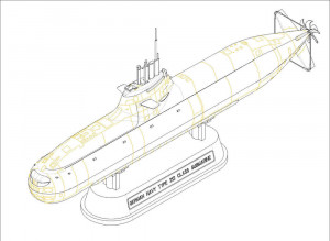 Hobby Boss 1:350 83527 German Navy Type 212 Attack Submarine