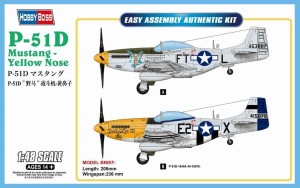 Hobby Boss 1:48 85808 P-51D Mustang-Yellow Nose