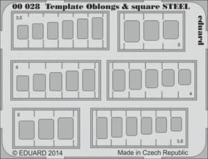 Eduard Accessories  28 Template oblongs & square STEEL