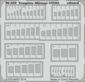 Eduard Accessories  29 Template oblongs STEEL