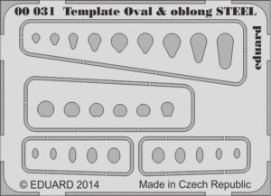 Eduard Accessories  31 Template ovals & oblong STEEL for tool
