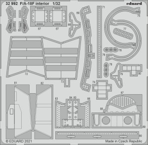 Eduard Accessories 1:32 32992 F/A-18F interior, for REVELL