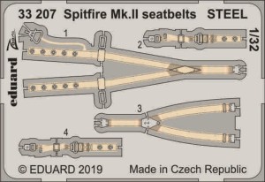 Eduard Accessories 1:32 33207 Spitfire Mk.II seatbelts STEEL f.Revell