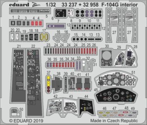 Eduard Accessories 1:32 33237 F-104G interior for Italeri