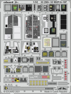 Eduard Accessories 1:32 33290 F/A-18F, for REVELL