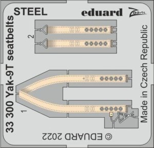 Eduard Accessories 1:32 33300 Yak-9T seatbelts STEEL