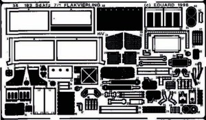 Eduard Accessories 1:35 35183 Sd.kfz 7/1 Flakvierling Detailbausatz