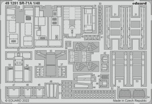 Eduard Accessories 1:48 491251 SR-71A interior for REVELL