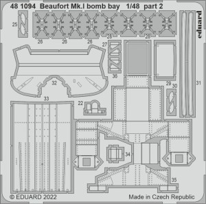 Eduard Accessories 1:48 481094 Beaufort Mk.I bomb bay for ICM