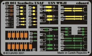 Eduard Accessories 1:48 49001 Sicherheitsgurte USAF & USN WW II