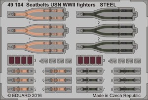 Eduard Accessories 1:48 49104 Seatbelts USN WWII fighters STEEL