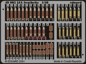 Eduard Accessories 1:48 49005 Color Seatbelts IJA