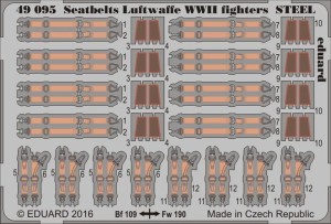 Eduard Accessories 1:48 49095 Seatbelts Luftwaffe WWII fighters STEEL