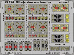 Eduard Accessories 1:48 49740 MB ejection seat handles