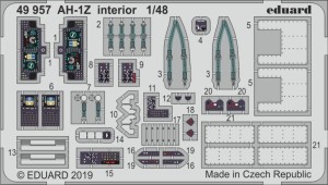 Eduard Accessories 1:48 49957 AH-1Z interior for Kitty Hawk