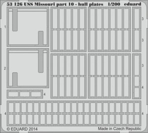 Eduard Accessories 1:200 53126 USS Missouri part 10-hull plates f. Trum