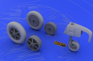 Eduard Accessories 1:32 632004 Bf 109E wheels for Eduard