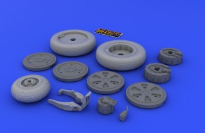 Eduard Accessories 1:48 648026 MiG-21 wheels for Eduard