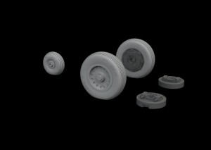 Eduard Accessories 1:48 648541 Mirage IIIC wheels for Eduard