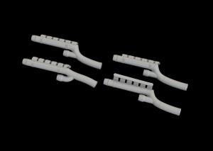 Eduard Accessories 1:48 648606 Bf 110G-4 exhaust stacks for Eduard