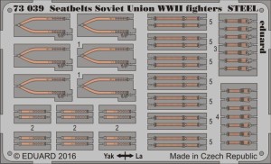 Eduard Accessories 1:72 73039 Seatbelts Soviet Union WWII fightersSTEE