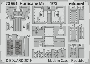 Eduard Accessories 1:72 73654 Hurricane Mk.I for Arma Hobby