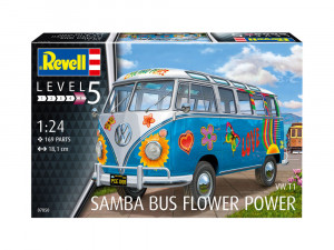 Revell 1:24 7050 VW T1 Samba Bus Flower Power