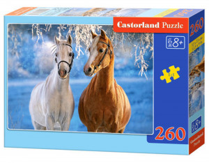 Castorland  B-27378-1 The Winter Horses, Puzzle 260 Teile
