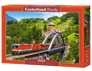 Castorland  B-52462 Train on the Bridge,Puzzle 500 Teile