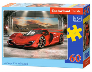 Castorland  B-066162 Concept Car in Hangar, Puzzle 60 Teile