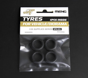 MENG-Model 1:35 SPS-001 Tyres for Vehicle/Diorama (4pcs)