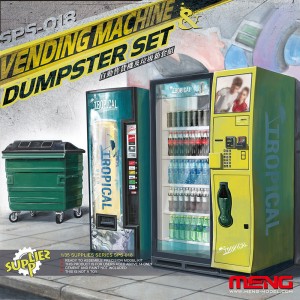 MENG-Model 1:35 SPS-018 Vending Machine & Dumster Set