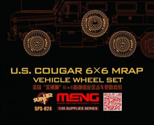 MENG-Model 1:35 SPS-024 U.S.Cougar 6x6 MRAP Vehicle Wheel Set