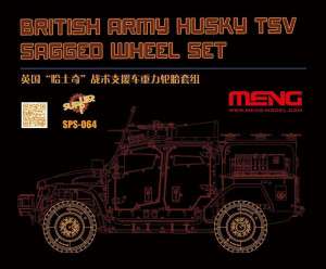 MENG-Model 1:35 SPS-064 British Army Husky TSV Sagged Wheel Set (Resin)