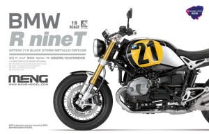 MENG-Model 1:9 MT-003u BMW R nineT Option 719 Black Storm Metallic/Vintage (Pre-colored Edition)