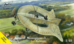 Avis 1:48 AV48001 Lee-Richards Annular Monoplane-3, Flugzeug, Bausatz