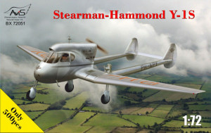 Avis 1:72 AV72051 Stearman-Hammond Y-1S K-L-M Holland, Flugzeug, Bausatz