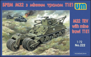 Unimodels 1:72 UM222 M32 tank recovery vehicle with mine traw