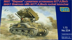 Unimodels 1:72 UM224 Tank M4A1 w. M17/4,5inch rocket launcher