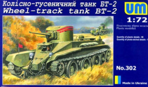 Unimodels 1:72 UMT302 Wheel-track Tank BT-2