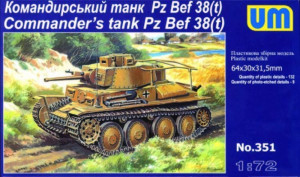 Unimodels 1:72 UM351 Pz Bef 38 (t) Commanders Tank