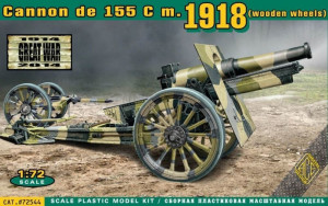ACE 1:72 ACE72544 Cannon de 155 C m.1918 (wooden wheels)
